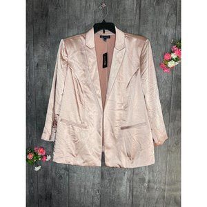 NEW INC Plus Size Satin Open-Front Blazer  2X